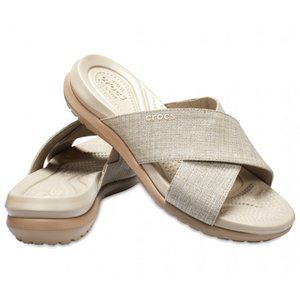 CROCS Capri Shimmer Xband Sandals Women's Size 4